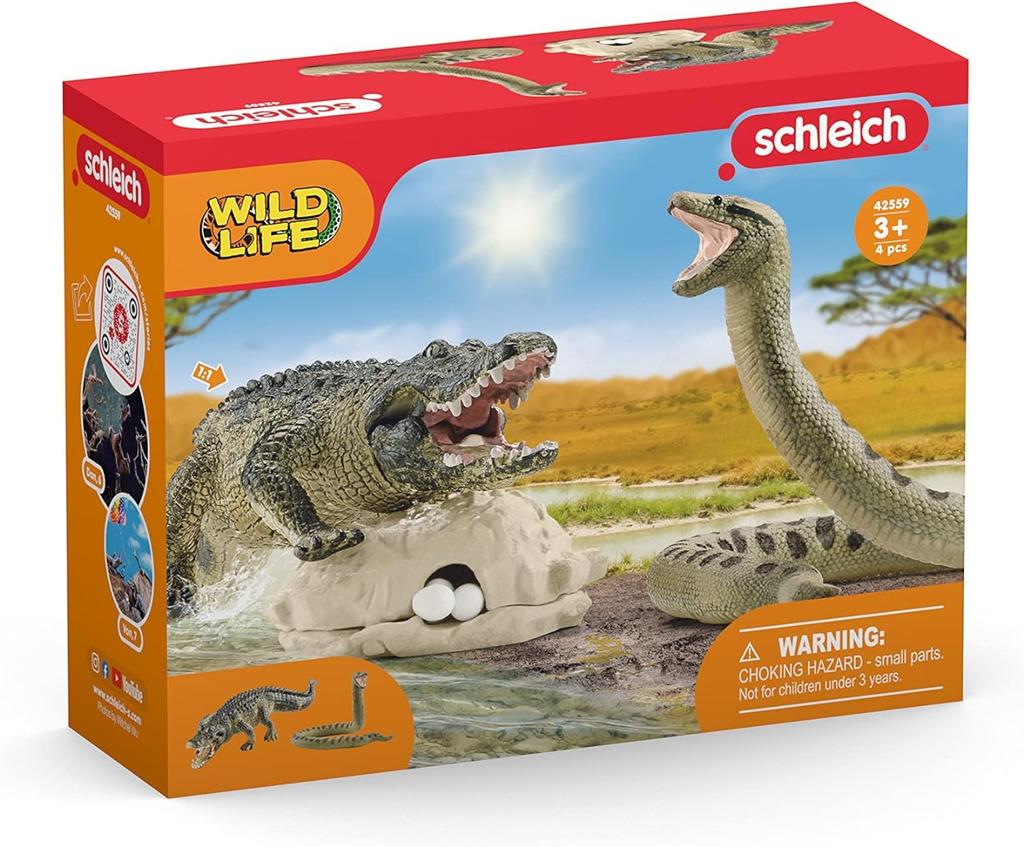 Schleich Wildlife Anaconda and Crocodile 42559