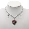 Gothic Hip Hop Y2k Schmuck Pfirsich Herz Blume Kreuz Anhänger Halsketten Vintage Liebe Schwert Auge Dornen Halsband für Frauen mädchen Party