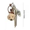 Practical Bag Pendant Cartoon Bear Dog Keychain Plush for Keys and Bags Soft and Practical Designs Bag Charm