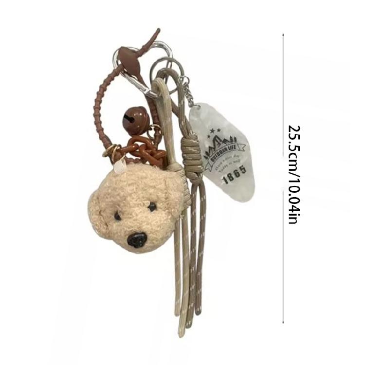 Practical Bag Pendant Cartoon Bear Dog Keychain Plush for Keys and Bags Soft and Practical Designs Bag Charm