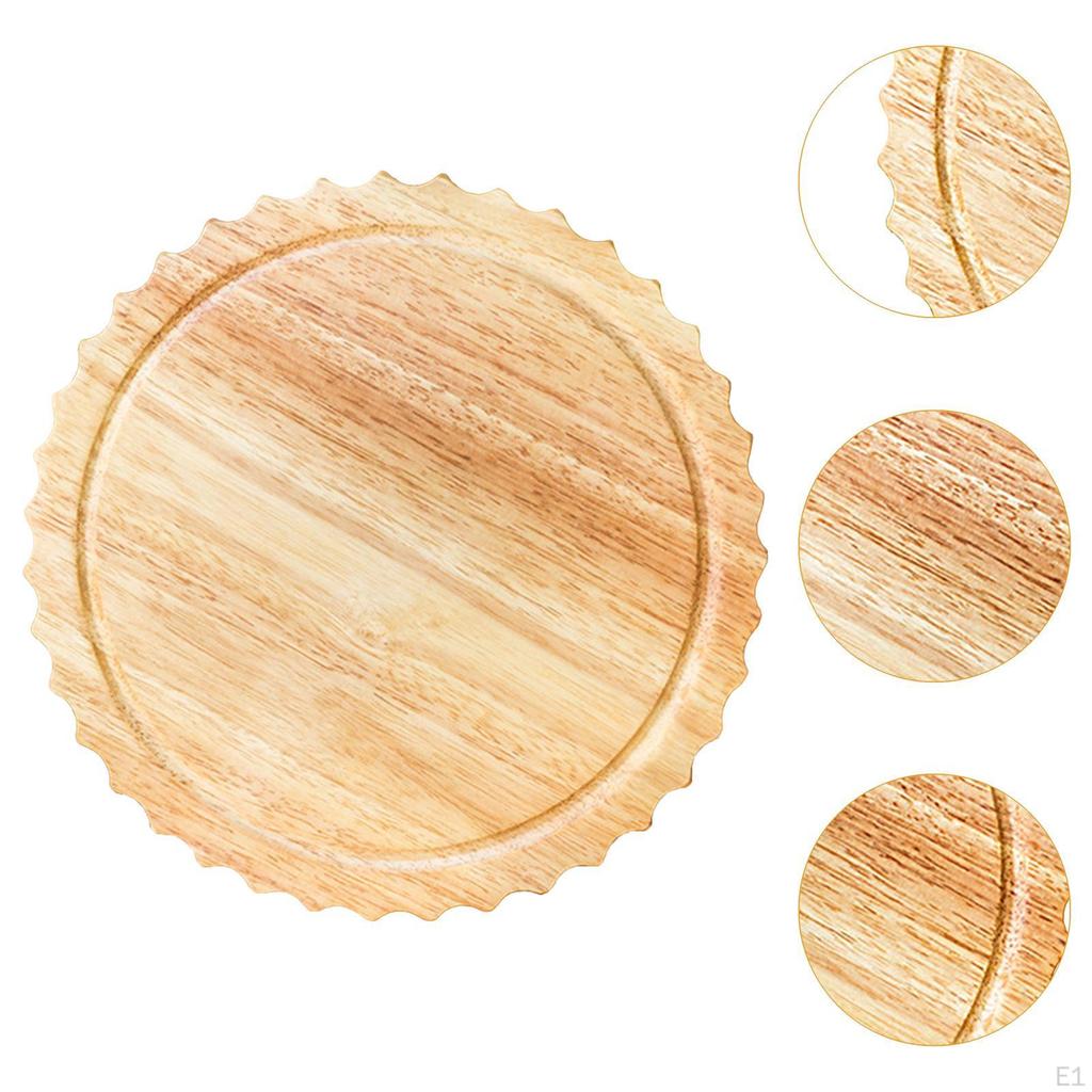 Cutting Board Serving Platter Oven Accessory Meal Prep Wooden Round Butcher Block for