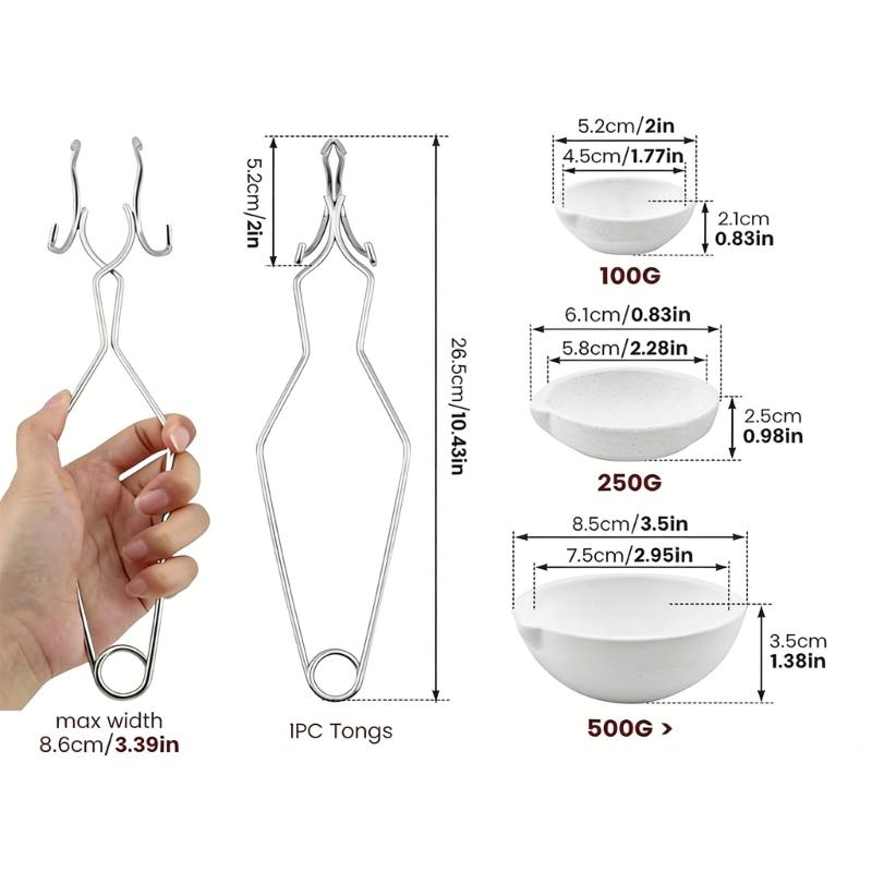 Multipurpose Quartz Melting Dish for Jewelry Crafting Metal Recycling and Scientific Research