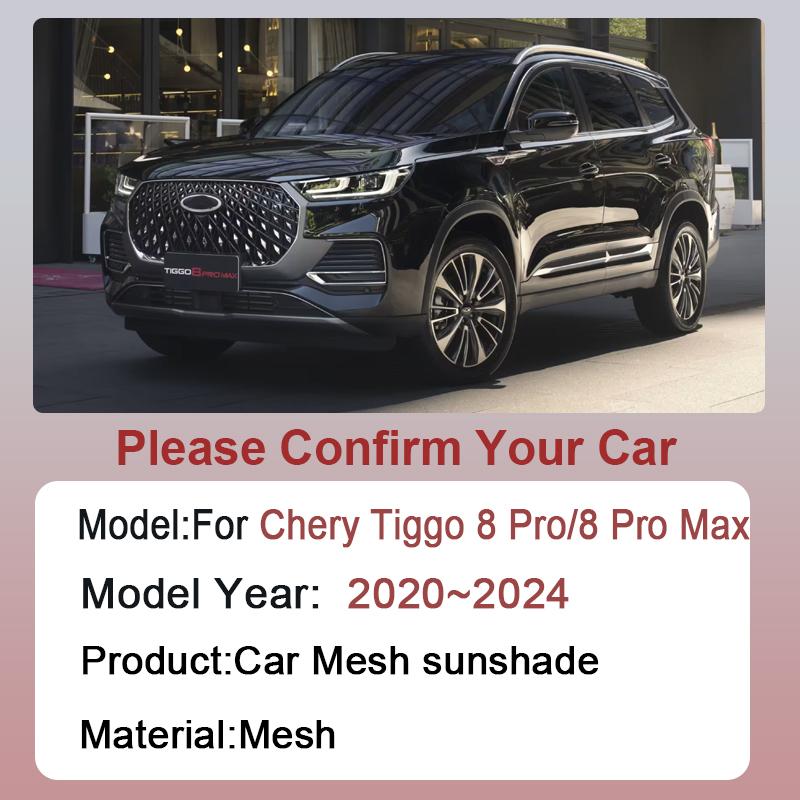 For Chery Tiggo  8 Plus Pro Max 2020~2024 2022 2023 Car Mesh Sunshade Window Magnetic Visor Sun Shade Curtains Auto Accessories