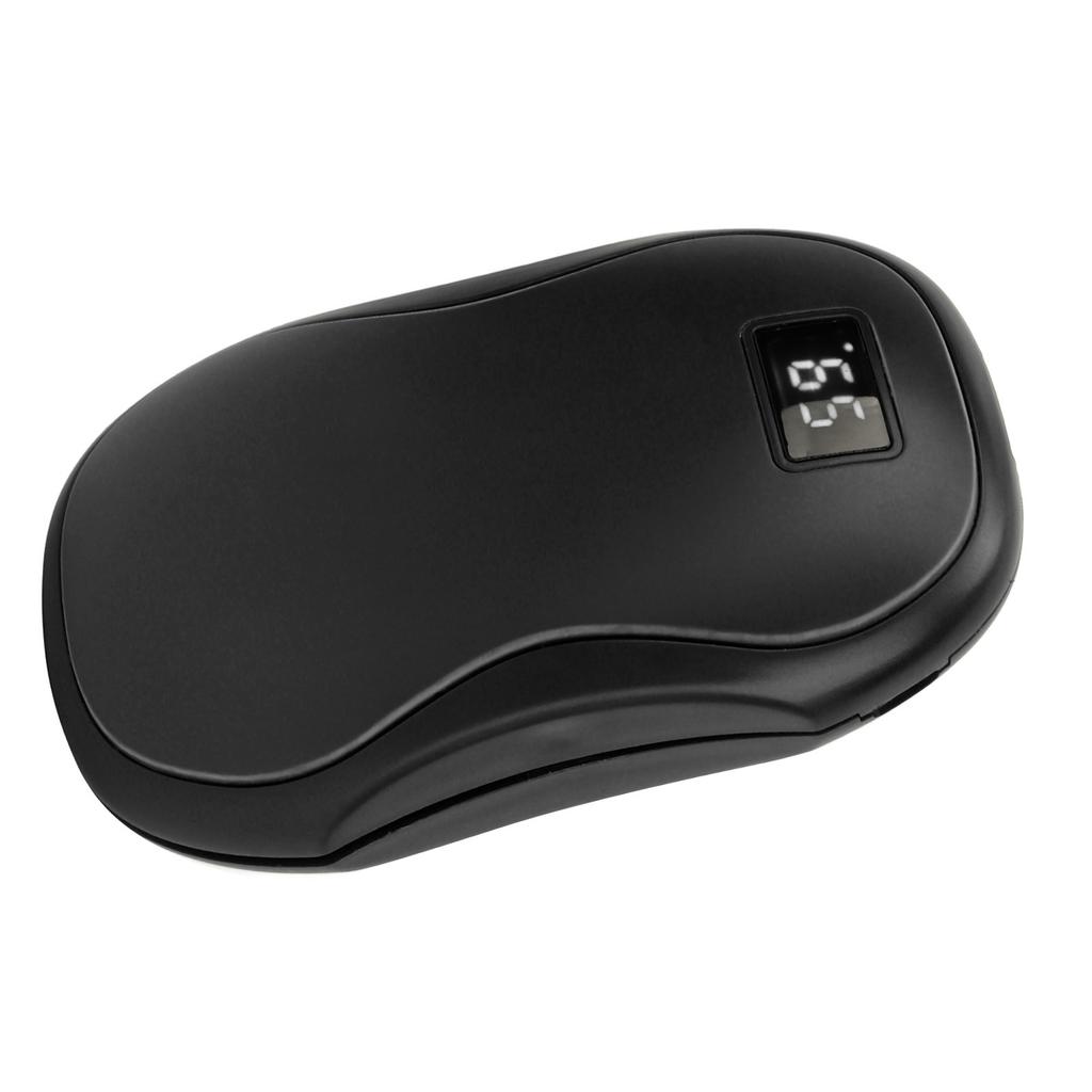 Calentador de Manos Eléctrico Recargable Banco de Energía Calentamiento a Doble Cara Pantalla 6000mAh Tamaño de Bolsillo Mano