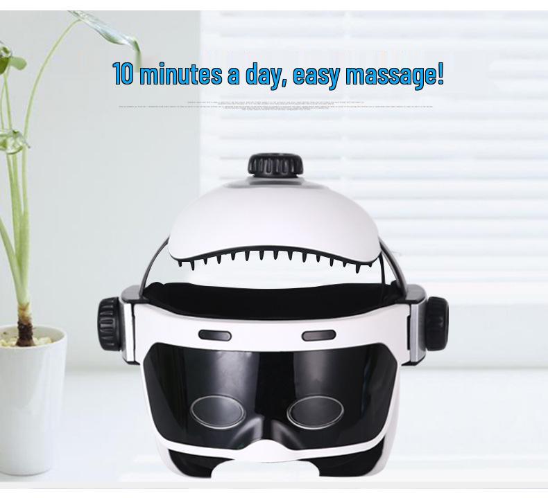 Automatic Scalp Massager Helmet for Migraine and Fatigue Relief, Sleep Aid, and Meridian Dredging.