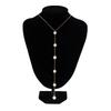 Popular simple fashion imitation pearl necklace women's sexy fringed pearl breast chain