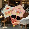 Cute Hand-Woven Fan House Design Decorative Handheld Fans Compact Cattail Fan  Home Decor