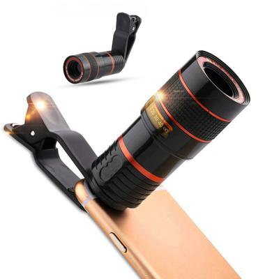 8X Telefonkameralins med klämma Lättviktig Fotografering Videoinspelning Mobiltelefon Extern Kamera Långfokuslins Tillbehör Telefon Tillbehör