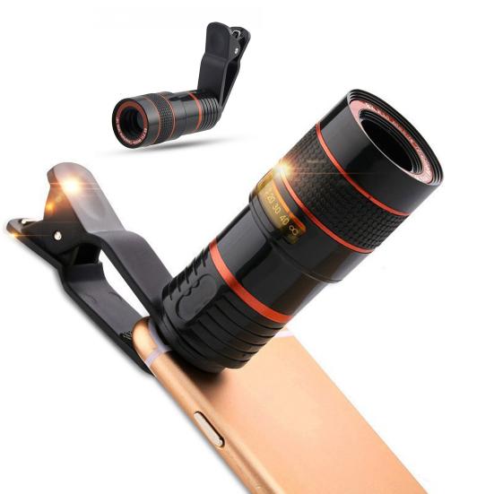 8X Objektiv fotoaparátu telefonu s klipem Lehký Snímání fotografií a videa Mobilní telefon Externí fotoaparát Nástavec objektivu s dlouhým ohniskem Příslušenství k telefonu