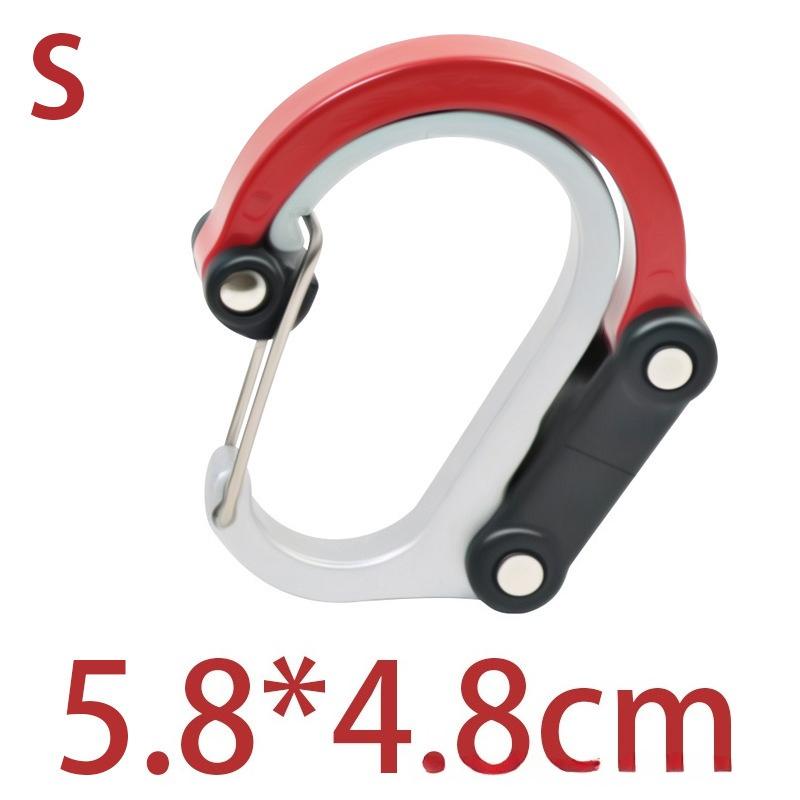 Multi Purpose Heavy Duty Non Locking Rotating Hook Hybrid Gear Clip for Camping Fishing Hiking Travel Backpack Carabiner Clips