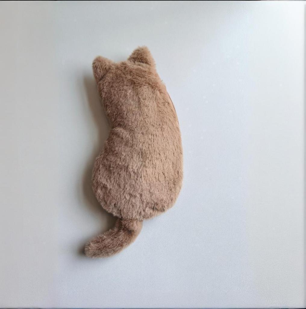Plush Kitten Pencil Case Cute Cat-shaped Pencil Case Multifunctional and Office Supplies Storage Bag