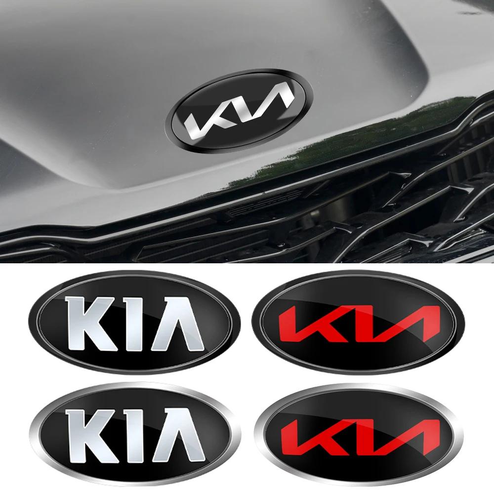 AGF3 Insignia Emblema KIA para Capó Delantero y Maletero Trasero Pegatina Accesorios Para KIA Sportage Ceed Sorento Cerato Optima Picanto Rio Soul