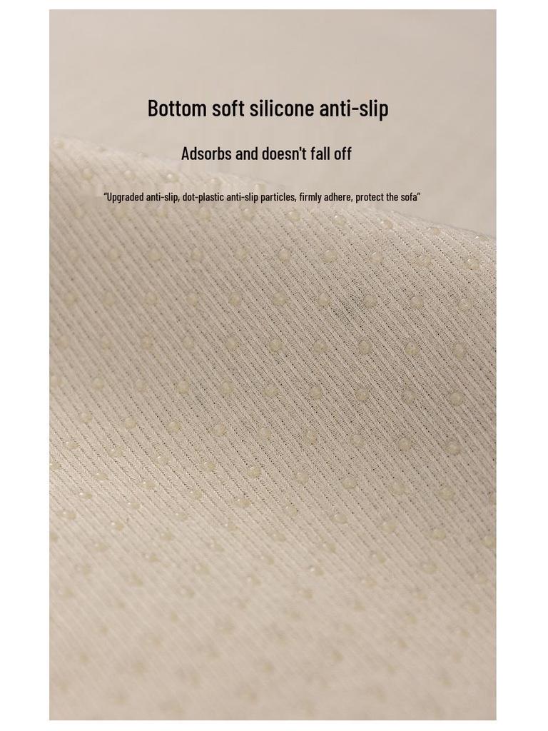2025 Universal-Sofabezug aus Chenille: Rutschfest, Cremefarben, Vier Jahreszeiten, Einteilige Decke