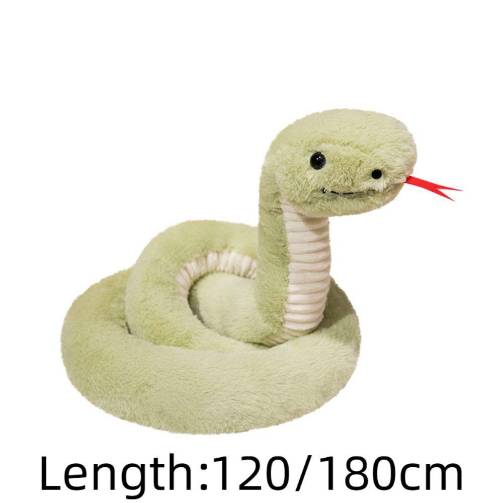 Colorful Boa Plush Doll Sticking Tongue Boa Snake Stuffed Toys Snake Plush Toy  Home Decor
