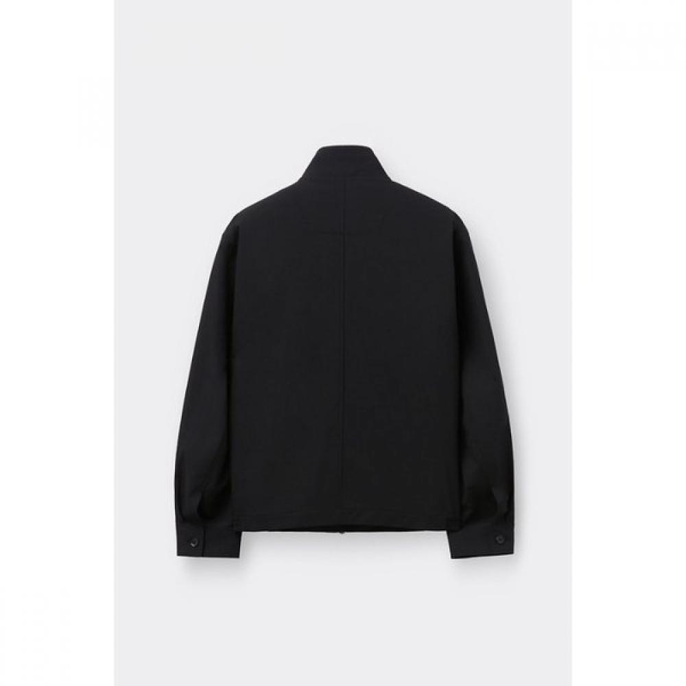 Customellow Black High Neck Light Jacket C9uam26113bkx