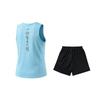 Li-Ning Summer Mens Sleeveless Vest Comfortable Breathable Skin-Friendly Quick-Dry Simple Versatile Fashion Casual Sports Suit AVSW119-3+AKSW611-1