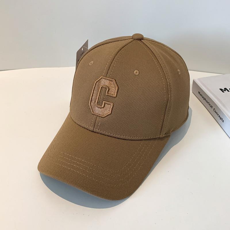 C Letter Embroidery Baseball Cap Sun Protection Peaked Cap Breathable Outdoors