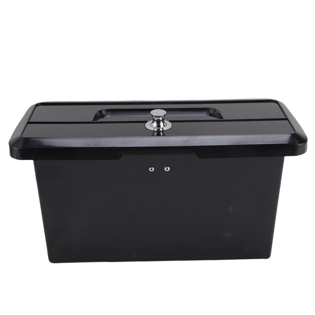 Marine Boat Storage Compartment Multifunctional Lockable ABS Locking Plastic Glove Box with Double Cup Holder Black