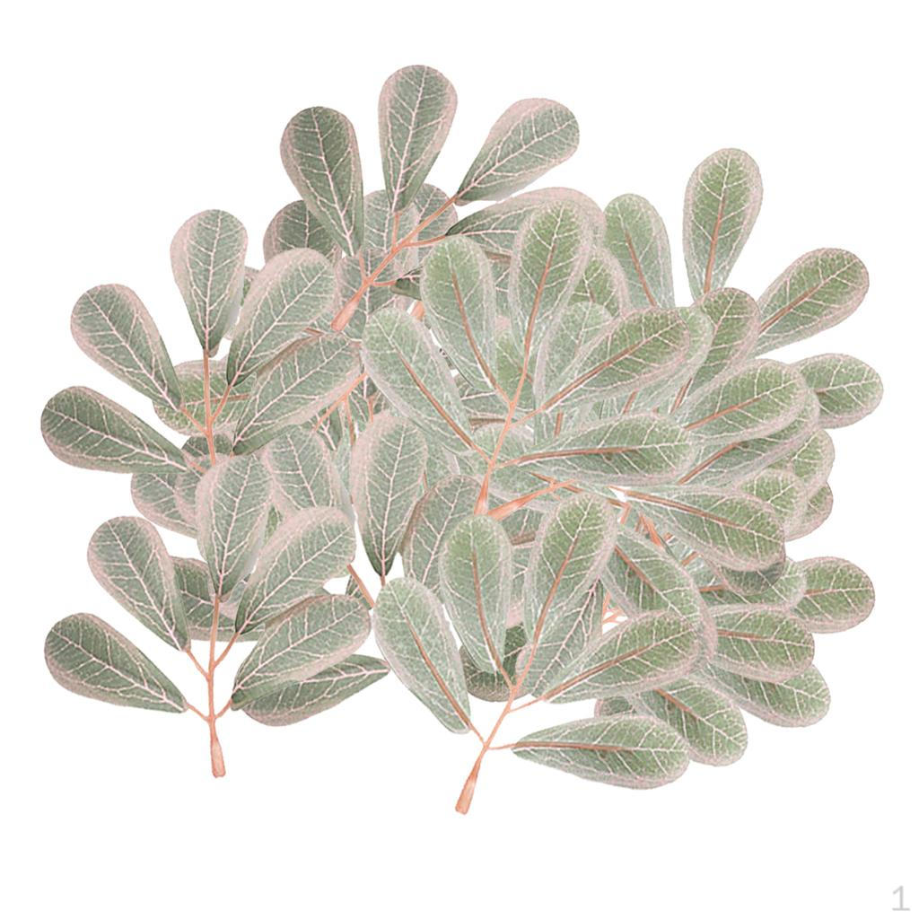 50 Pieces Petals Artificial Leaves Decorative Leaves, Handicrafts Green