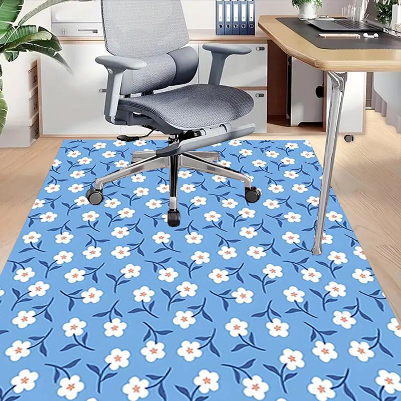 1PC Floral Pattern Non-Slip Floor Carpet, Suitable for Office, Bedroomand Playrooms. It Can Also Be Used As a Sofa Footrest cover-T38