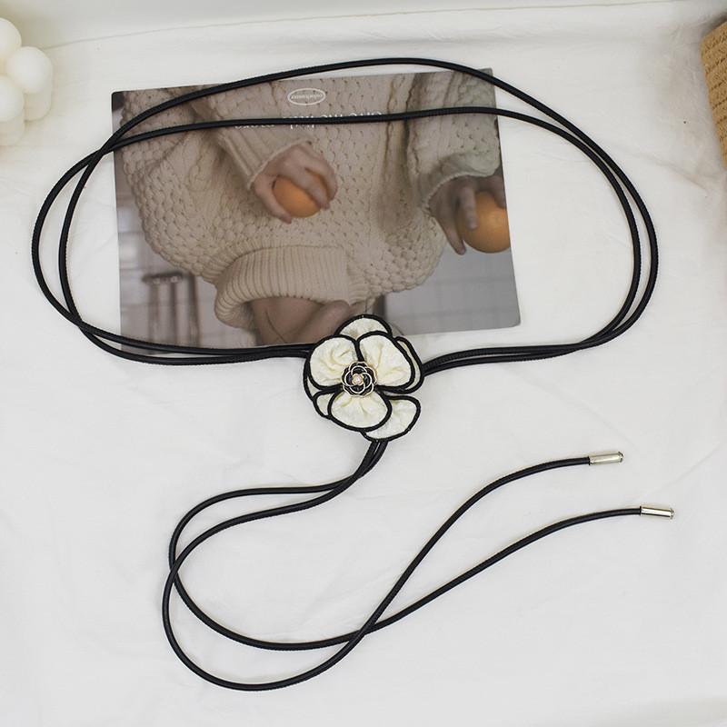 Thin Flower Fabric Waist Belt Women Decorative Dress Sub Accessory Soft Rope