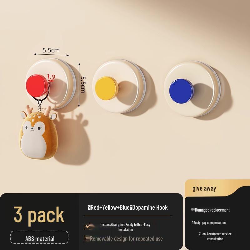 Strong Adhesive No-Drill Suction Cup Hook for Towel and Clothes Storage Behind Doors