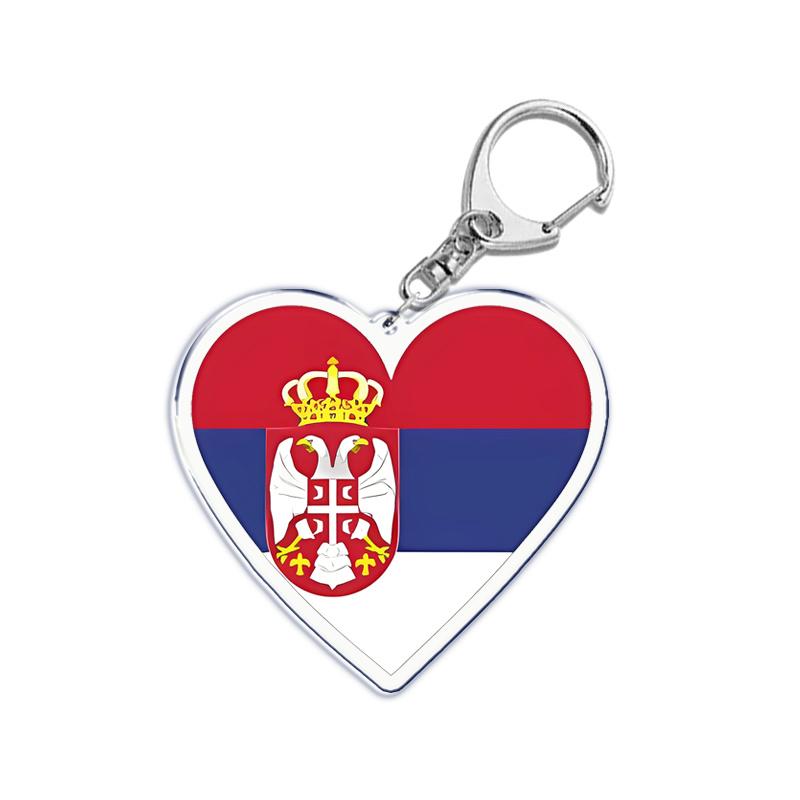 

France Scotland Germany Country Love Heart Keychains Ring for Accessories Bag Pendant Key Chain Llaveros Ewelry Fans Gifts