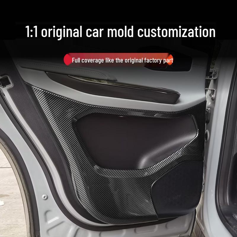 Nio ES6 Car Door Kick Mats - Carbon Fiber Texture Protective Stickers