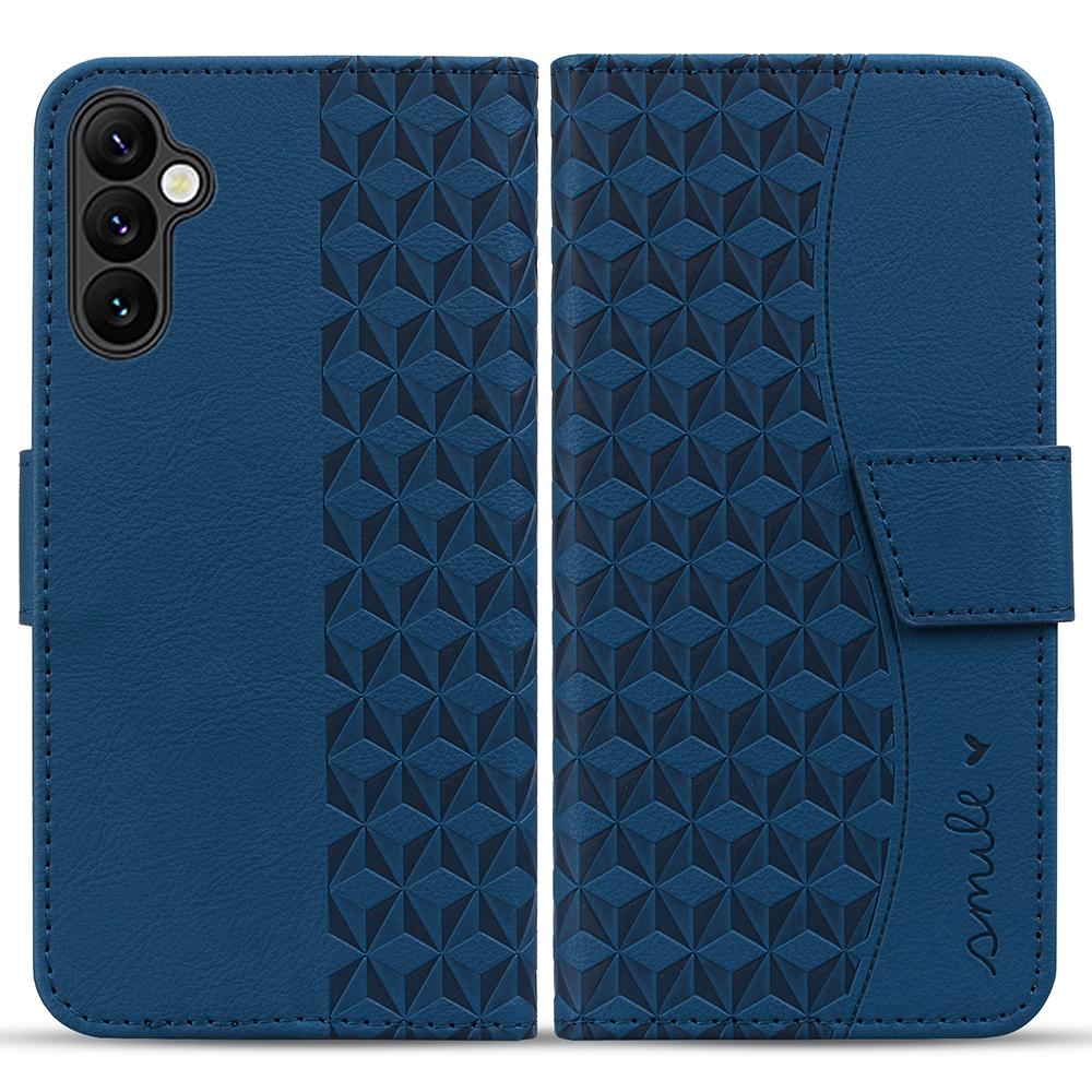 Phone Case For Samsung Galaxy A16 4G/5G/A26 5G/A17,Rhombus Pattern Leather Wallet Cover with Wrist Strap