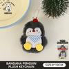 Decorative Soft Plush Plush Penguin Charm Hanging Loop Key Ring Pendant Decor Blue Accents Lightweight Bag Keychain Couples Gift