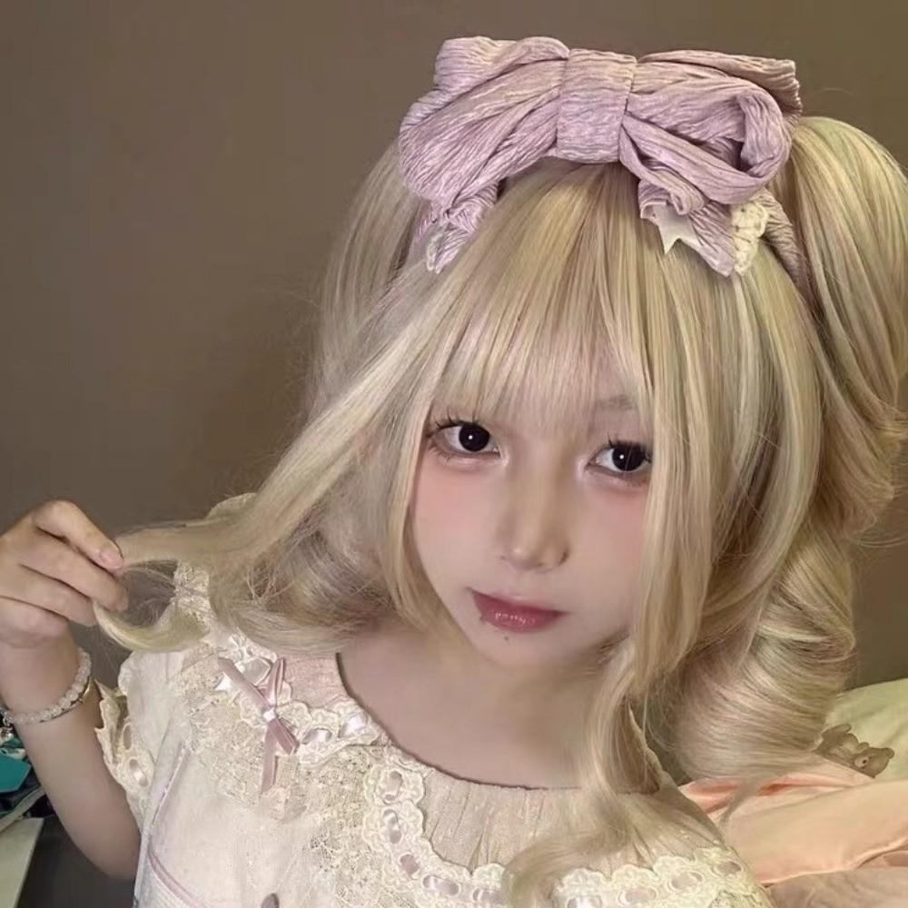 Harajuku Synthetic Wigs With Bangs Princess Cut Short Cosplay Lolita Hair  Party