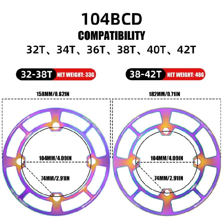 Aluminum Alloys Single Speed Chainring Guard for Bicycles Crankset Protections Crank Protector Bicycles Chainring Cover