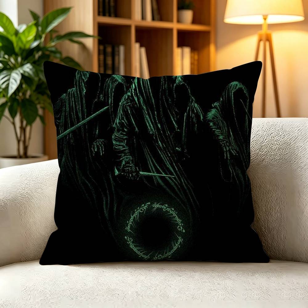TThe Lord of the Rings LOTR Epic Fantasy Movie Pillow Case Square DoubleSided Sofa Cushion Cover Bedroom Bedside Pillow