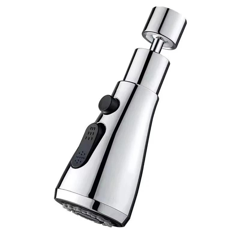 

Faucet Extender Metal Alloy,Three Modes,Head Water Saver Home Extended Shower Spray Filter Kitchen Accessories срібний