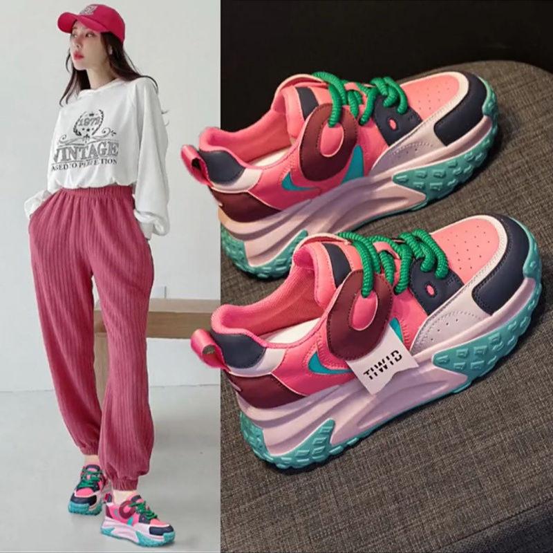 Carmine Women's New Spring Light Color Matching Platform Versatile Sports Shoes