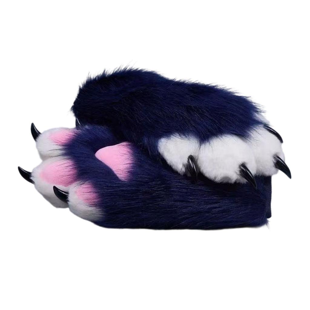 Multi Color Cosplay Nails Gloves With Realistic Animal Furry Comfortable For Conventions Parties And Festivals