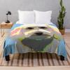 Labradoodle Doodle Dog Flannel Throw Blanket Cute Kawaii Dog Lightweight Super Soft for Sofa Couch Bed Festival Birthday Gift