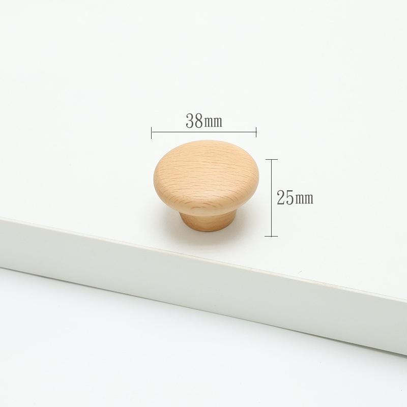 Wooden Handle Hexagon Square Round Drawer Knob Cupboard Closet Knobs Kitchen Cabinet Door Handle Furniture Decoration Wood Knobs