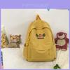 Cute Cartoon Orange Print Student Leisure Backpack For Daily Use