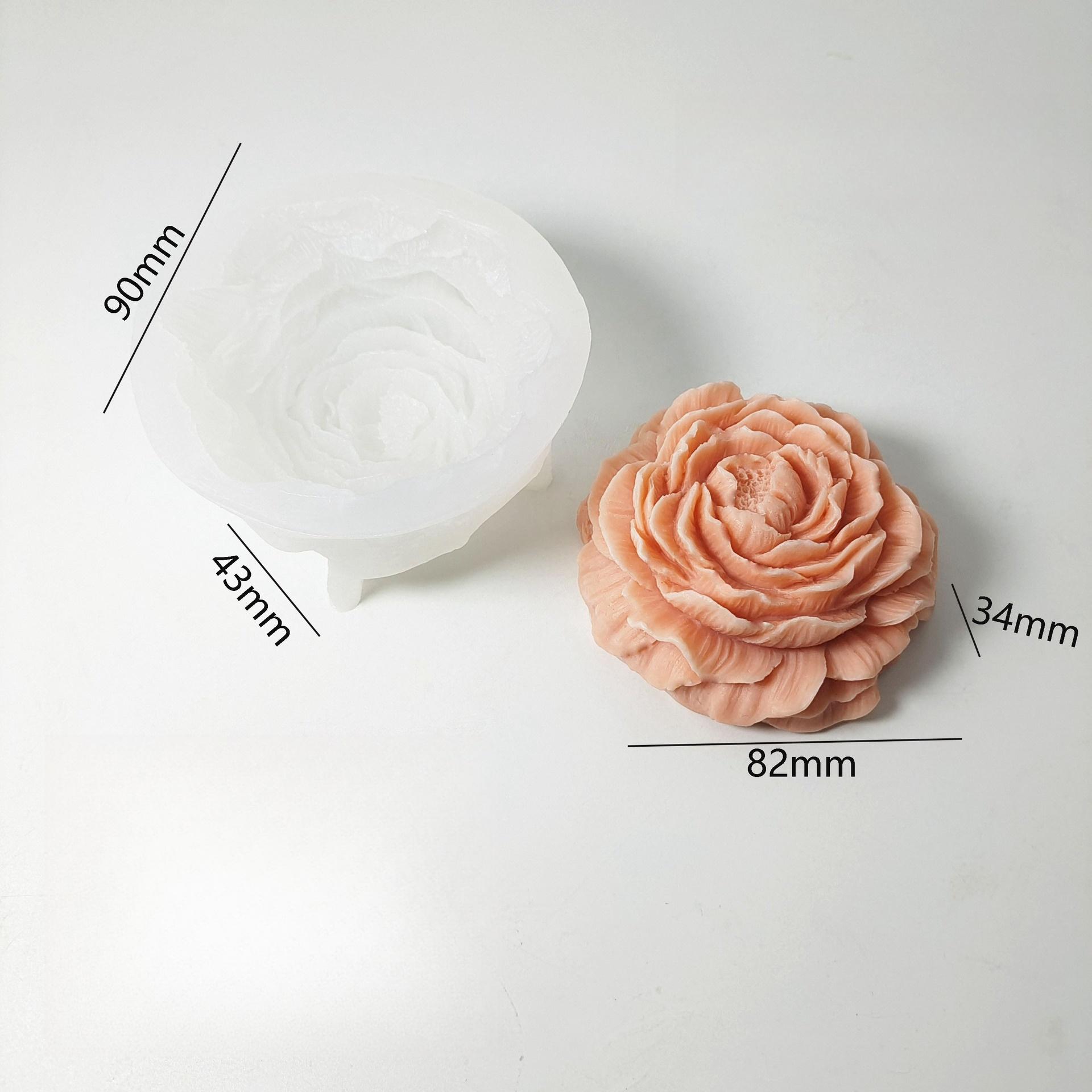 

Большая форма для свечи «Пион-лотос» своими руками, силиконовая форма для мыла, принадлежности для изготовления свечей, помадка, шоколадное украшение для торта