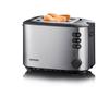 Double-slot Toaster - SEVERIN - AT2514 - 850 W - Thermostat - Black and Brushed Stainless Steel