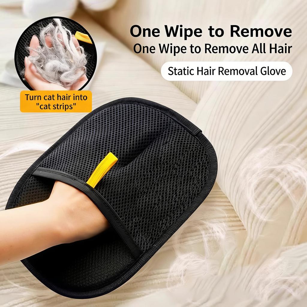 Pet Grooming Glove, Gentle Deshedding Brush Glove, Efficient Pet Hair Remover Mitt, Soft Massage Tool For Dogs & All Animals
