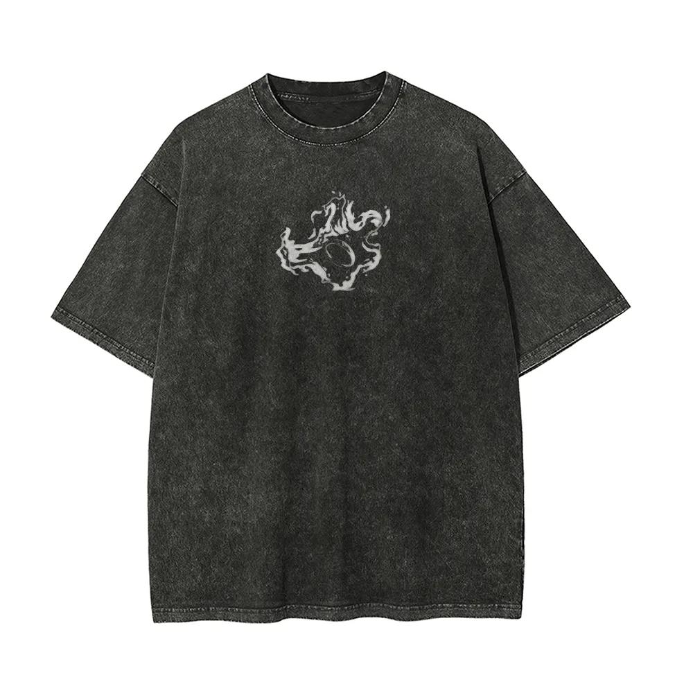 Unisex Yuta Okkotsu T-shirt Jujutsu Kaisen 0 Katana Tee Vintage Washed Oversized Retro Anime Harajuku Men Streetwear Graphic Clothes