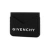Givenchy Micro 4G Logo Textured Open Closure Rubber Card Holder Men Accessories Black BK60EJK1QP-001