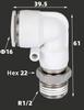 NRL 1700r/min Elbow M5 1/8" 1/4" 3/8" 1/2" BSP Male 4 6 8 10 12 Mm Tube Air Pneumatic High Speed Rotary Pipe Fitting Connector