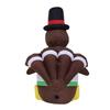 1.8M Inflatable White Turkey with Colorful Lights Thanksgiving Yard Decoration