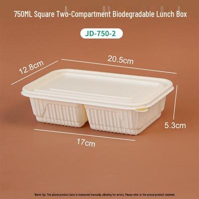 ZISIZ 3-Compartment Disposable Paper Meal Box