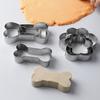 Ensemble d'emporte-pièces en forme de chien avec dessus en PVC, emporte-pièces en forme d'os et de pattes de chien, emporte-pièces mignons pour biscuits et friandises pour animaux de compagnie