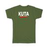 Gift T-Shirt : Bali Indonesia Kuta Beach Red and White