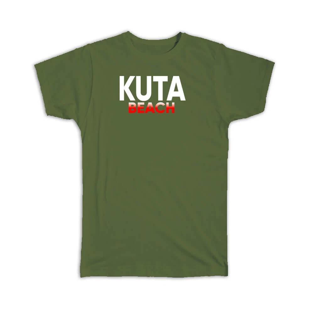 Gift T-Shirt : Bali Indonesia Kuta Beach Red and White M